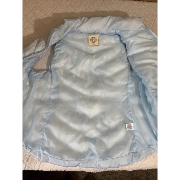 So Authentic American Heritage Light Blue Full Zip Puffer Vest Side Pockets Sz L - Picture 12 of 16